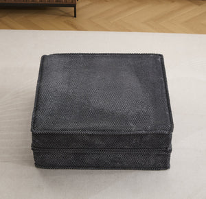 English Elm Compression Modular Sofa Bed - Convertible Boneless Design, Plush Fleece, No Assembly, Dark Grey W3723P377152