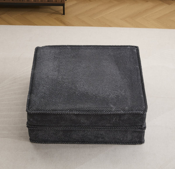 English Elm Compression Modular Sofa Bed - Convertible Boneless Design, Plush Fleece, No Assembly, Dark Grey W3723P377152