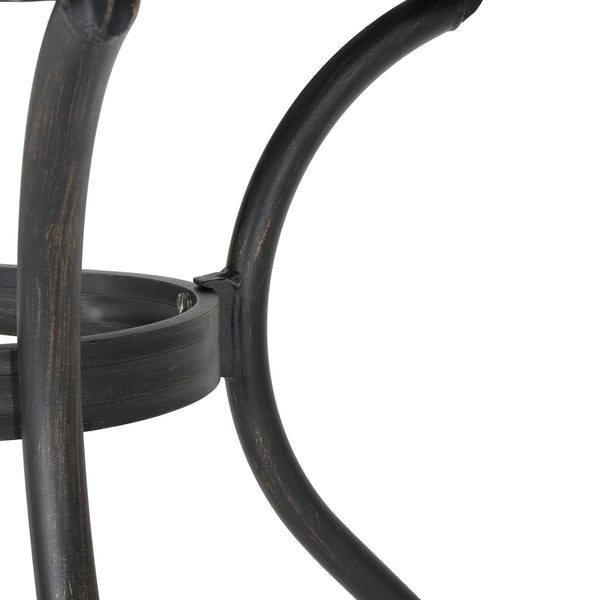 English Elm Christopher Knight Home® - AUSTIN 68" Rectangle Table - Cast Aluminum Copper Patio Dining Table with Weave Top & Flared Legs for Outdoor Entertaining 60097.00SCOP