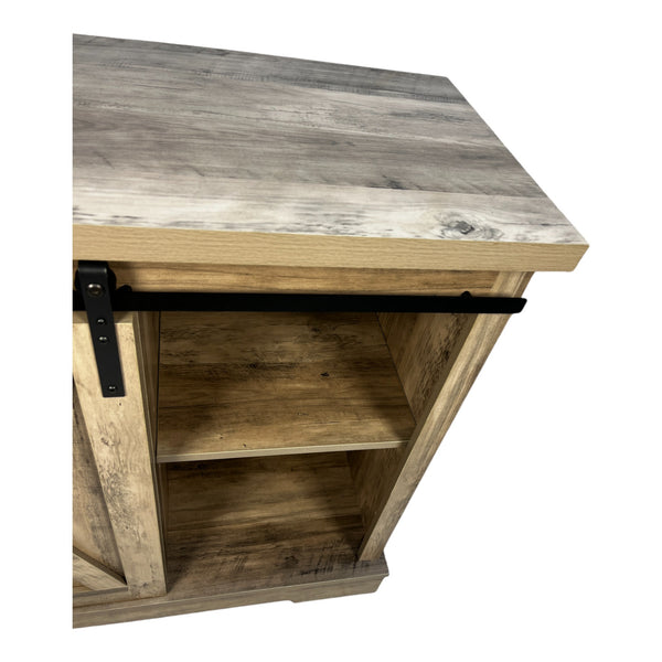 English Elm Sideboard Antique Gray Farmhouse Storage Cabinet with Sliding Doors 36.8" Buffet Table Durable Wood W1412P176887