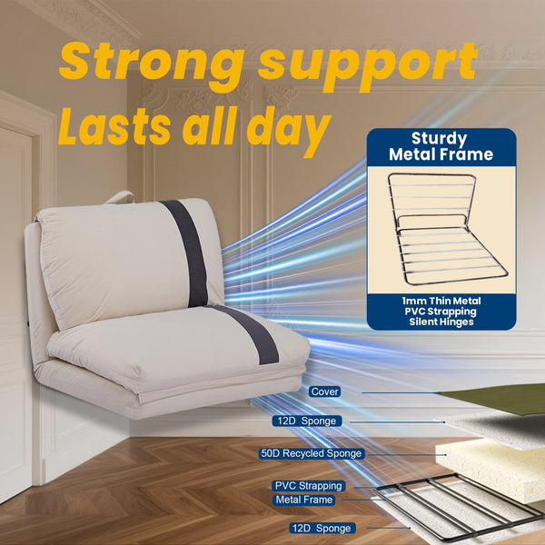 English Elm Aria Modern Modular Sofa Bed - 6-Position Adjustable, Space-Saving Corduroy Design For Small Spaces W3391S00016