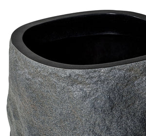 English Elm Polyresin Cast Stone Urn Planter Weathered Gray Finish Tall Outdoor Patio Garden N772P450043G