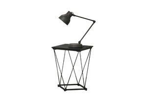 English Elm Contemporary 3-Piece Table Set With Angular Metal Base – Sleek Black Finish For Modern Living Spaces B2741P391802