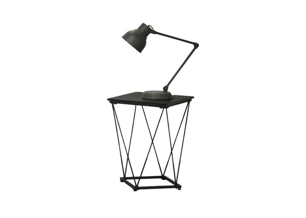 English Elm Contemporary 3-Piece Table Set With Angular Metal Base – Sleek Black Finish For Modern Living Spaces B2741P391802