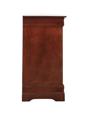 English Elm Louis Elegant 4-Drawer Chest with Carved Bases & English Dovetail Drawers, Tarnish-Resistant Hardware Cherry 37 L x 62 W x 20 H B078108155