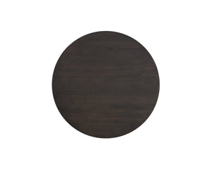 Sunpan Diaz End Table - Stylish Concrete Drum Design with Dark Timber Top, Perfect for Modern Spaces Grey / Wood Grain Brown