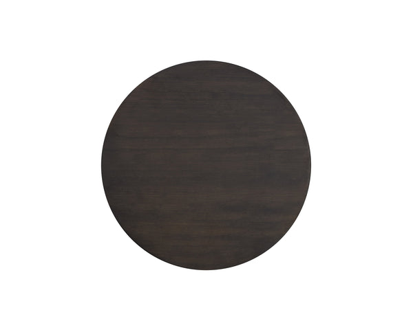 Sunpan Diaz End Table - Stylish Concrete Drum Design with Dark Timber Top, Perfect for Modern Spaces Grey / Wood Grain Brown