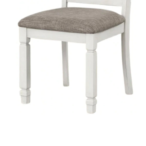 English Elm Mipo Counter Height Dining Chairs Two-tone Grid Back with White Upholstered Seats Set B056P417058