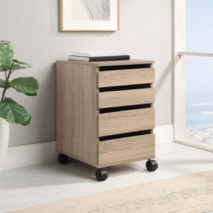 OSP Home Furnishings Holly Mobile Storage Cart River Oak