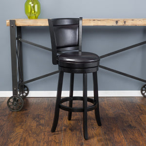 Christopher Knight Home® - Noble House - Mallik Espresso Reconstituted Leather Swivel Armless Barstool