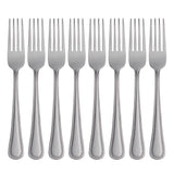 Lenox Oneida Tress Everyday Flatware Dinner Forks, Set of 8 Metallic, STAINLESS METAL H081008C