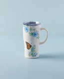 Lenox Butterfly Meadow Blue Flowers Stainless Steel Car Coffee Mug NO COLOR METAL 895735