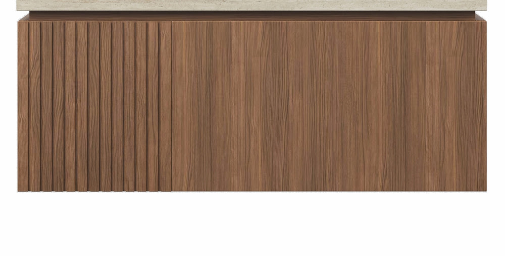 English Elm 36" Muri Oak Woodgrain Plywood Bathroom Vanity Cabinet with Soft Close Doors W2615P338065
