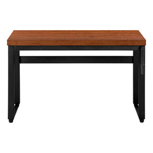 English Elm Computer Desk - 48" Adjustable Standing Desk With Cherry Laminate Top & Black Metal Frame For Home Office B2710P219891