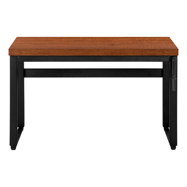 English Elm Computer Desk - 48" Adjustable Standing Desk With Cherry Laminate Top & Black Metal Frame For Home Office B2710P219891