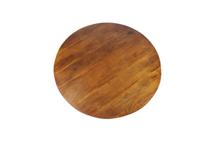 English Elm Combo Solid Wood Square Coffee Table with Metal Legs for Modern Living Rooms B024S00008