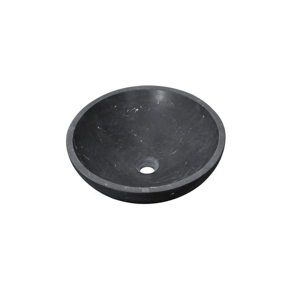 English Elm Luxury Solid Natural Marble Vessel Sink Round Matte Stone Basin Above Counter Vanity W1696P408023