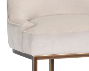 Sunpan Florence Counter Stool - Elegant Rustic Bronze Frame with Moisture Repellant Performance Fabric Piccolo Prosecco