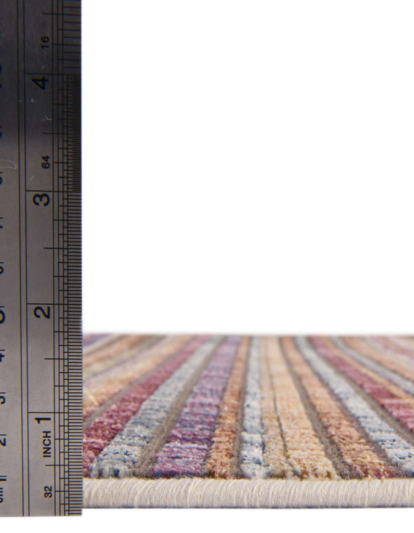 Unique Loom Deepa Static Machine Made Geometric Rug Multi, Gray/Ivory/Light Blue/Light Brown/Burgundy 10' 0" x 13' 9"