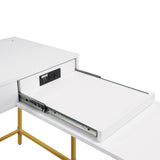 OSP Home Furnishings Modern Life Desk in White White