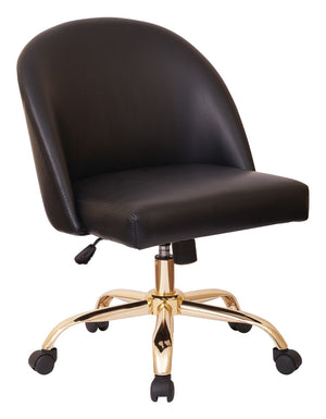 OSP Home Furnishings Layton Mid Back Office Chair Black