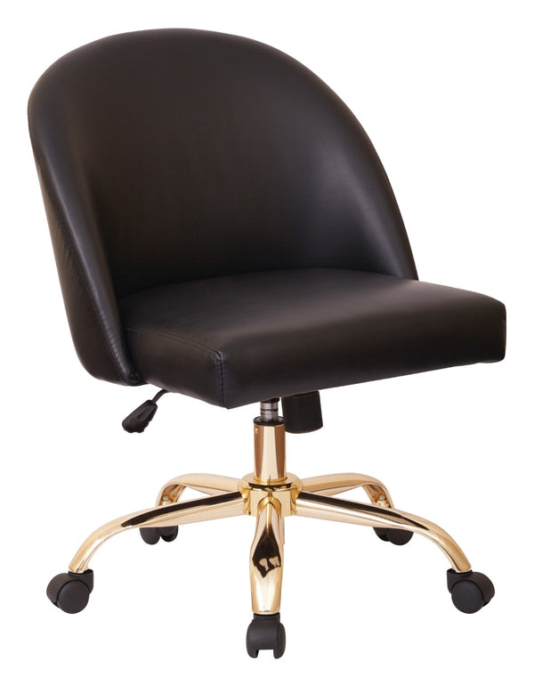 OSP Home Furnishings Layton Mid Back Office Chair Black