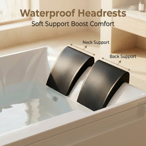 English Elm X-031 Two Person Whirlpool Soaking Tub with Hydromassage Jets and Chromatherapy Lighting W3605P361159