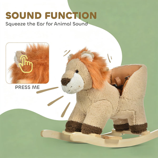 English Elm Classic Wooden Toddler Rocking Horse with White Finish Safe Grip Rails Nursery Play T3971P442156