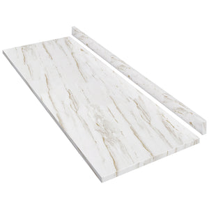English Elm Laminate Countertop, Elegant Drama Marble Finish For Multi-Use Diy Projects, 72" L X 25.56" W T3210P281253