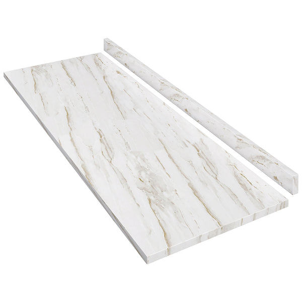 English Elm Laminate Countertop, Elegant Drama Marble Finish For Multi-Use Diy Projects, 72" L X 25.56" W T3210P281253
