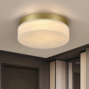 English Elm 12 Inch Led Ceiling Light - Elegant Gold Flush Mount Fixture For Bright, Low-Profile Illumination W2312P375013