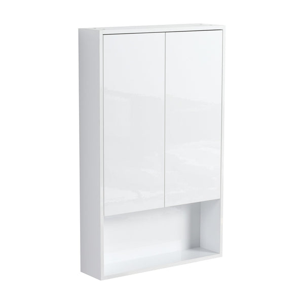 English Elm 24" Bathroom Wall Cabinet - Space-Saving Float Mount Design With Soft-Close Doors For Modern Homes W999P312052