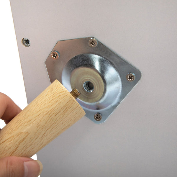 English Elm 2 Bedside Cupboard with Drawer and Shelf, White Nightstand with Pine Legs, Compact 15.75"L x 12"W x 21.5"H, Modern Storage Solution W2181P357561