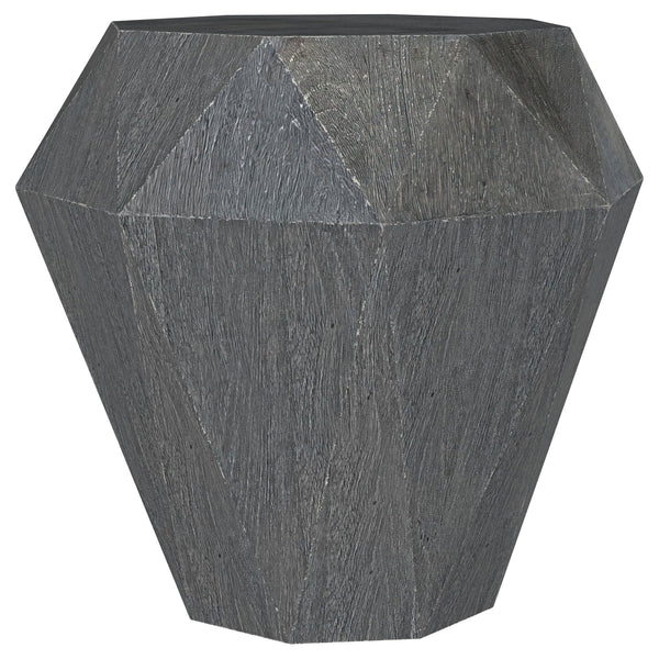 English Elm Pringle Octagonal Faceted Mango Wood Side Table — Gemstone-Inspired Sculptural Accent for Living Rooms Grey B062P299919