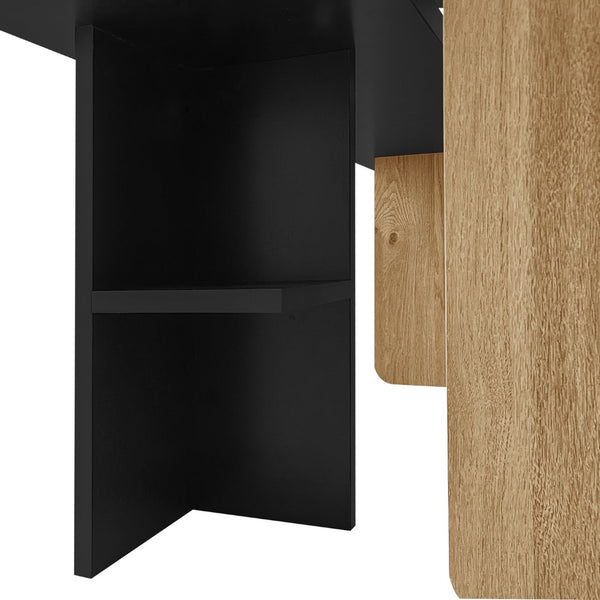 English Elm Vibe Set Of 2 Nesting Coffee Tables - Contemporary Farmhouse Design For Living Room & Small Spaces N724P294661B-GIGA