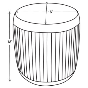 English Elm Pescadero Mauve Round Ottoman with Pleated Upholstery — 18" Drum Seat, Plush Foam Comfort, Versatile Accent Piece B062P299848