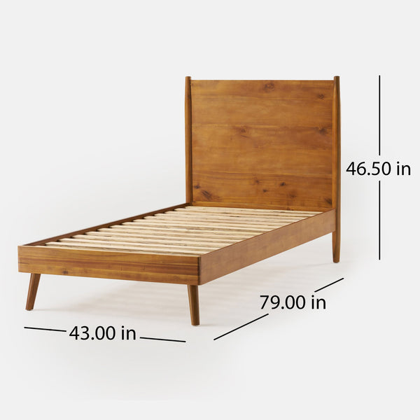 English Elm Christopher Knight Home® - Cohron Solid Wood Twin Platform Bed - Modern Mid-Century Design, Durable Acacia & Easy Setup 67062.00-T-H_67062.00-T-P