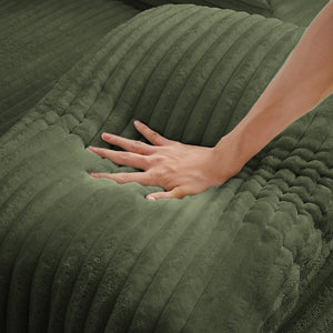 English Elm Oversized Chaise Lounge Chair - Plush Corduroy Sofa, No Assembly, Comfy Modern Accent For Any Space W2339P320218-GIGA