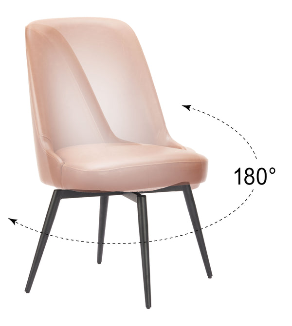 Zuo Modern Keppel Swivel Dining Chair Set Of 2 - Modern Comfort And Style For Contemporary Spaces Brown 100% Polyurethane,Plywood,Steel 110842-zuo-modern