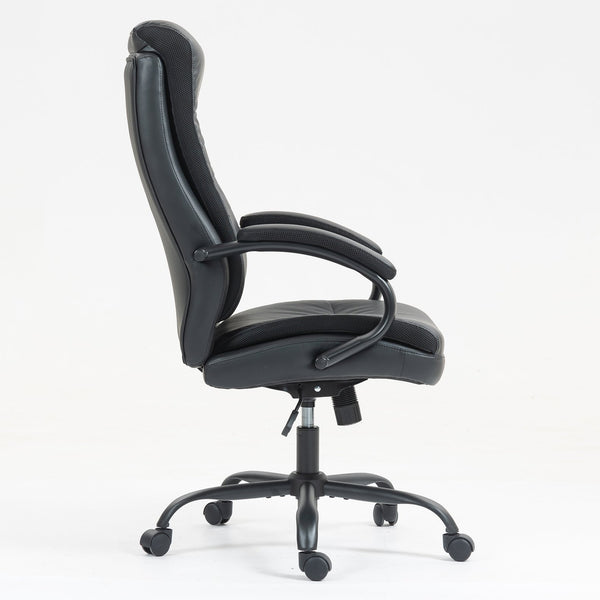 English Elm High Back Pu Leather Executive Chair Ergonomic Lumbar Support for Home Office W3326P330194