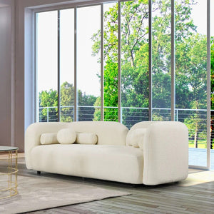 English Elm Donna Japandi Boucle Upholstered Sofa with Textured Fabric for Modern Living Rooms B183P231856