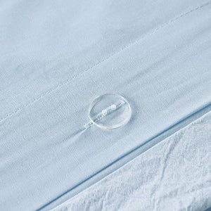 JLA Home Urban Habitat - Cotton Brooklyn Jacquard Duvet Set with Tufted Chenille Dots, Quilted Euro Shams & Pillows Blue UH12-2158