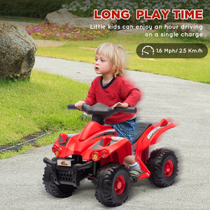 English Elm Qaba 6v Battery Powered Kids Atv Ride on Four Wheeler with Music Ages 2 to 6 W2225P249803