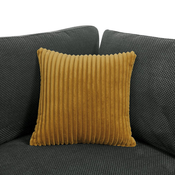 English Elm Coffee Bean Fabric Modular Sectional Sofa with Toss Pillows for Living Room B2748S00086