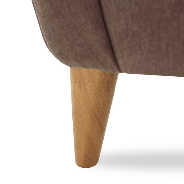 English Elm Accent Armchair Upholstered Low Profile Reading Chair with Lumbar Pillow Modern Living Room Seat Brown W2308P462647
