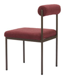 Livorno Dining Chair Red & Bronze 110103 Zuo Modern