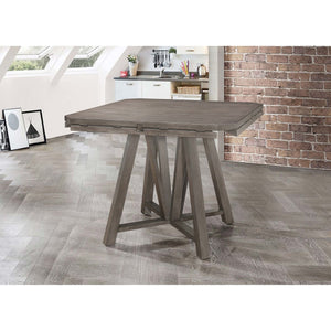 English Elm Grand Grand Prarie Barn Grey Counter Height Table with Transforming Top, Solid Hardwood, Drop Leaves for Flexible Dining and Entertaining B062S00962