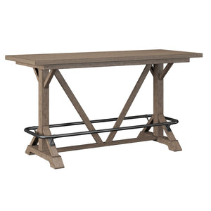 English Elm Wallace & Bay - Brown Bar Height Trestle Table - Elegant Pecan Finish, Durable Design For Dining And Entertaining B361P384468-GIGA