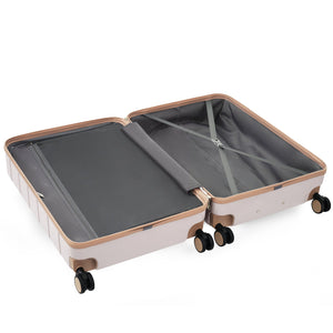 English Elm Premium Abs Hardshell 3 Piece Suitcase Set with Tsa Locks and Spinner Wheels Light Grey N726P171340H