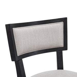 English Elm Christopher Knight Home® - 26.5" Counter Stools Set of 2 Upholstered Farmhouse Bar Stools with Curved Back, Footrest, Solid Wood Frame Beige+Black 72643.00BGECHOC